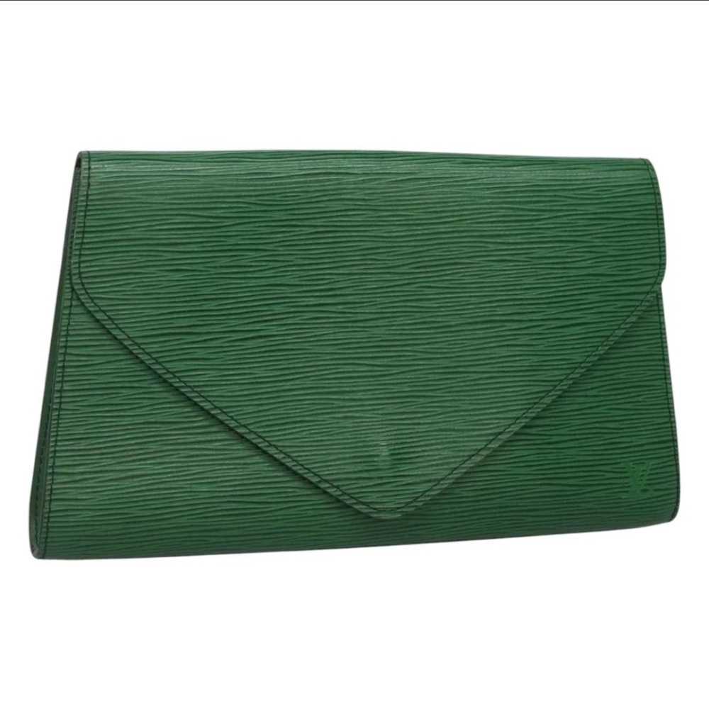 Louis Vuitton Epi Green Clutch